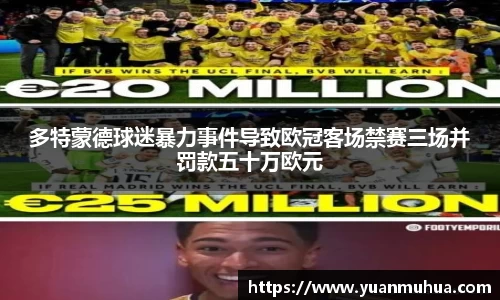 多特蒙德球迷暴力事件导致欧冠客场禁赛三场并罚款五十万欧元