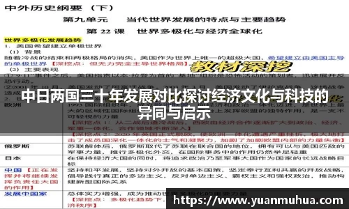 中日两国三十年发展对比探讨经济文化与科技的异同与启示